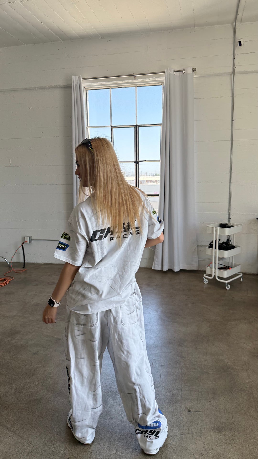 TRACKMODE White Jogger Set - Joggers
