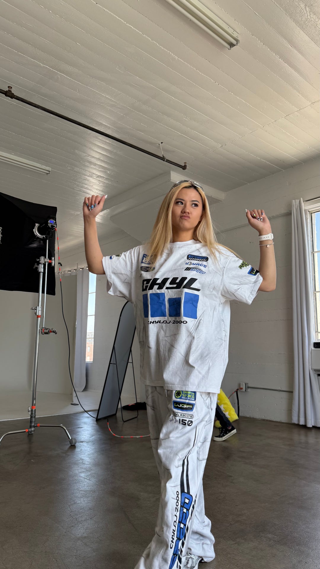 TRACKMODE White Jogger Set - Joggers
