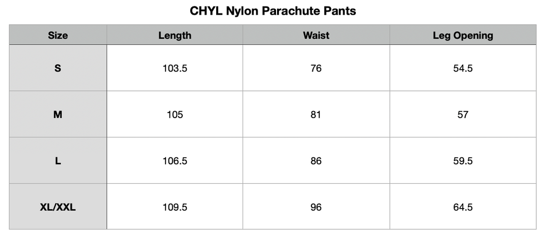 CHYL Nylon Parachute Pants (PRERORDER)